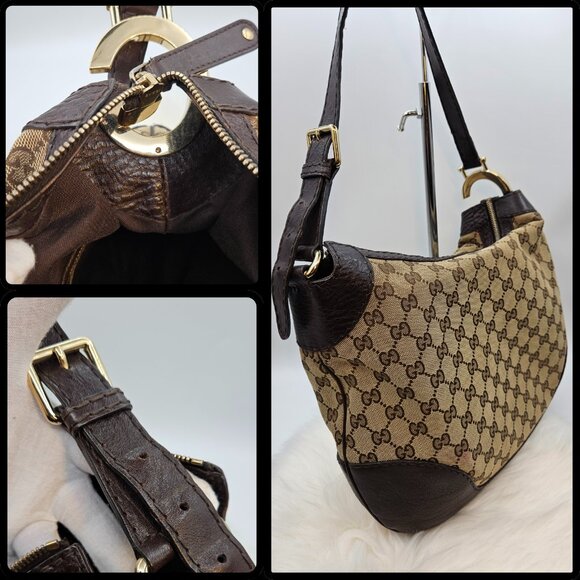 Gucci Monogram Canvas Hobo Bag - Picture 13 of 17